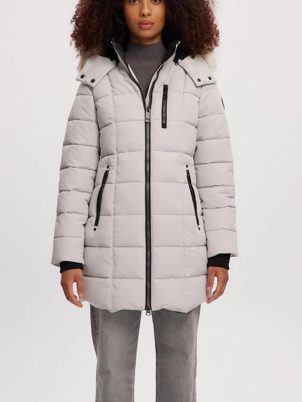 Noize Hannah Mid Length Parka Ice - M